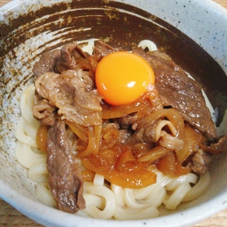 あまから～♪牛玉うどん